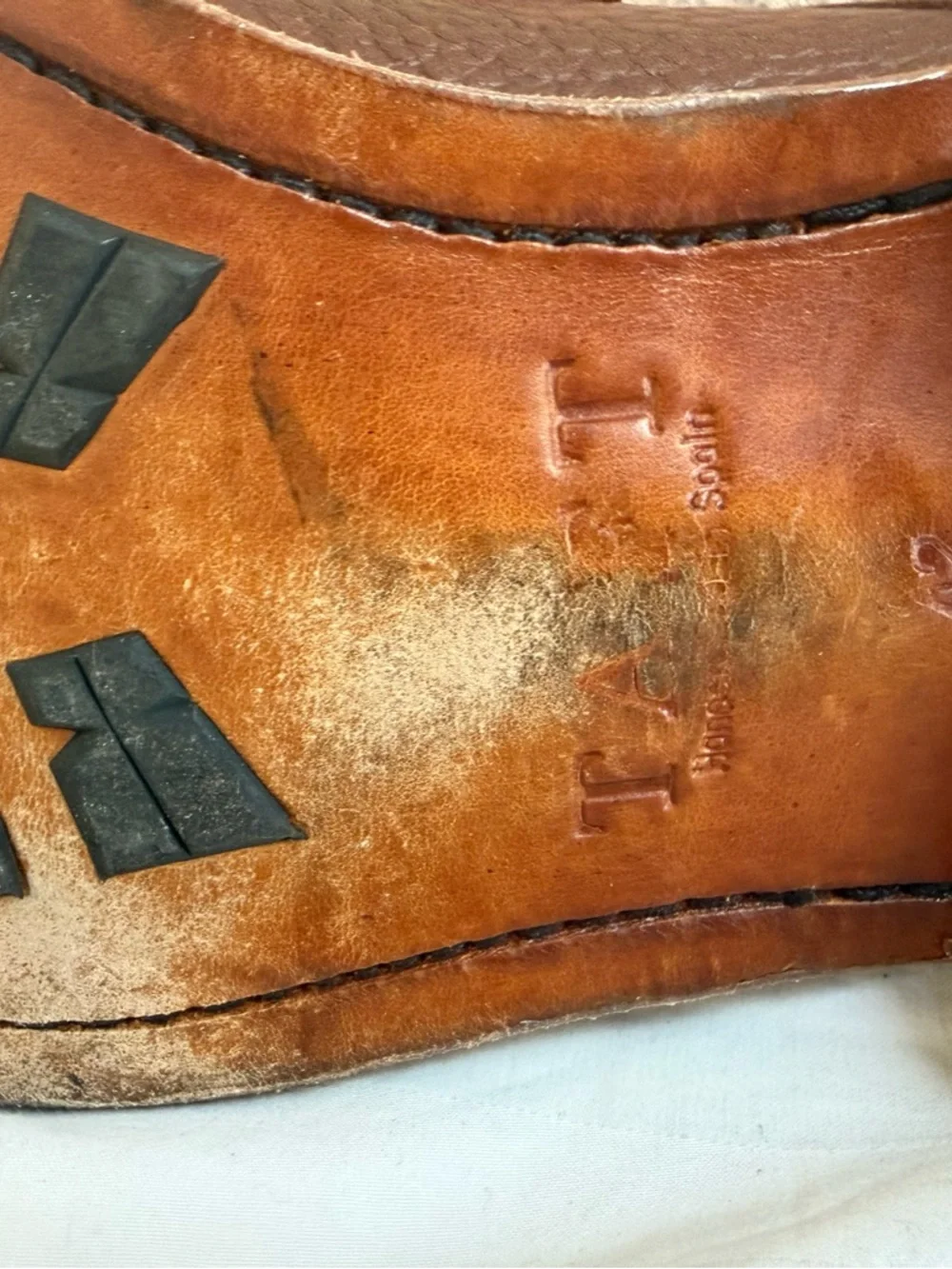 Taft Brown Leather Chukka Lace-Up Handcrafted Boots Mens Size 42 Good Condition